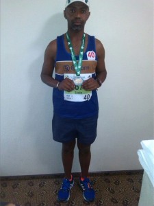 Scelo with his Two Oceans Marathon medal