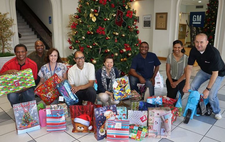 GMSA employees are from left Garth Arends, Shaheed Loonat, Michelle Alloway, Nigel Brits, Sandra Affat, Fanando Botha, Lauren Walsh and Anthony Gajjar