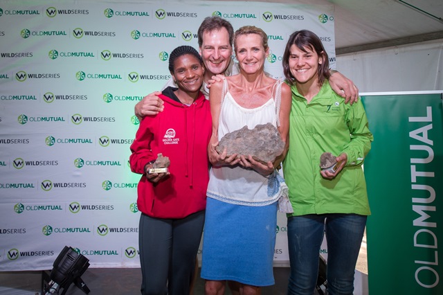 : (L-R) Nontsikelelo Mbambo, Wildlands CEO Dr Andrew Venter, Tracy Zunckel and Carine Gagiano (Women’s Winners at the Old Mutual Golden Gate challenge)
