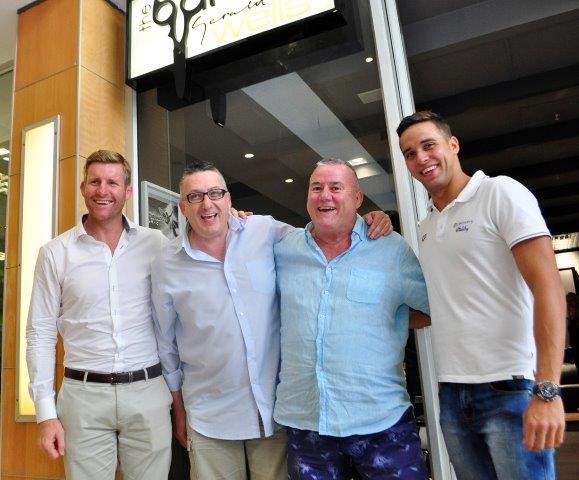 AJ Venter, Darren Maule, Bert le Clos and Chad le Clos