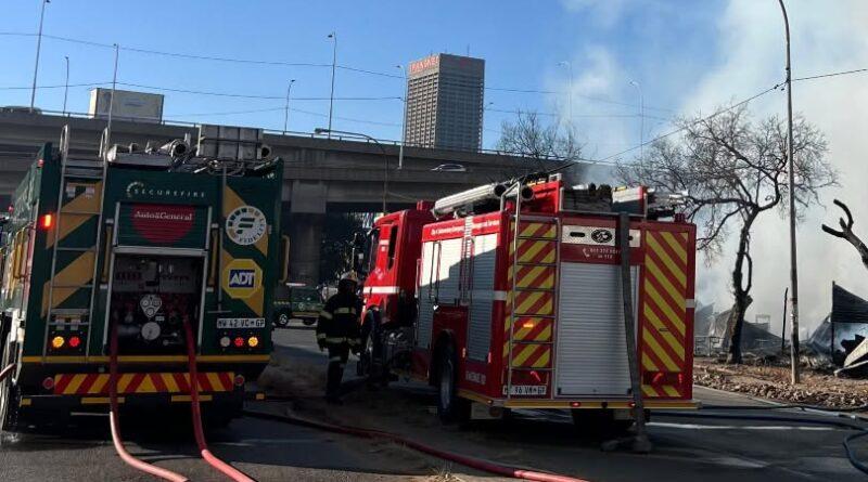 Fire at a small retail store in the Johannesburg CBD